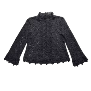 Haut Zara Woman Col Roulé Guipure