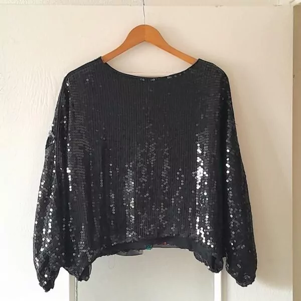 Haut Sequin Vintage Année 80 – Image 3