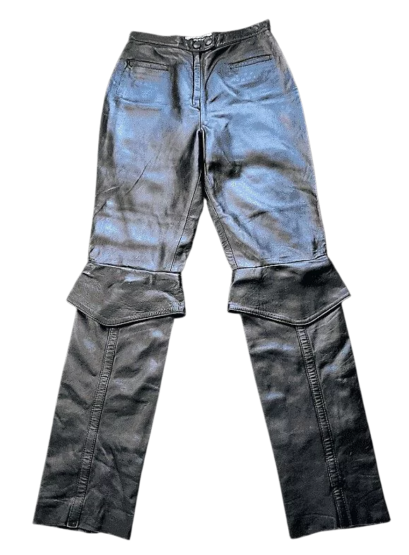 Akhesa Pantalon En Cuir Femme