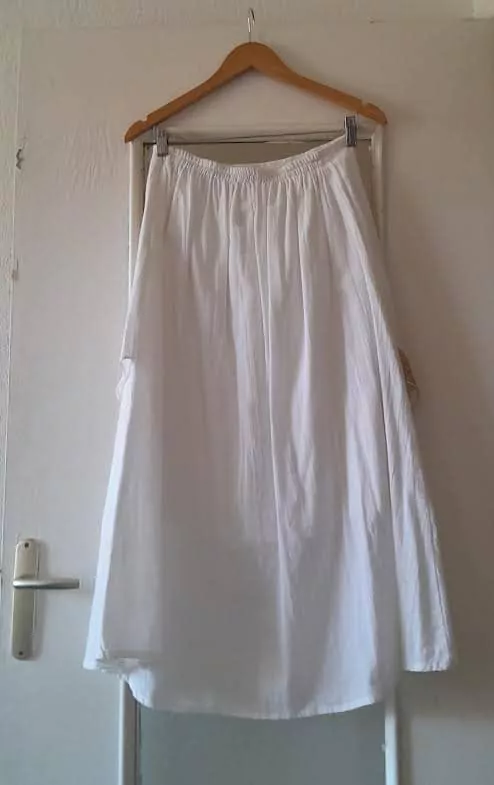Jupe Trapèze En Coton Blanc Du Nil – Image 8