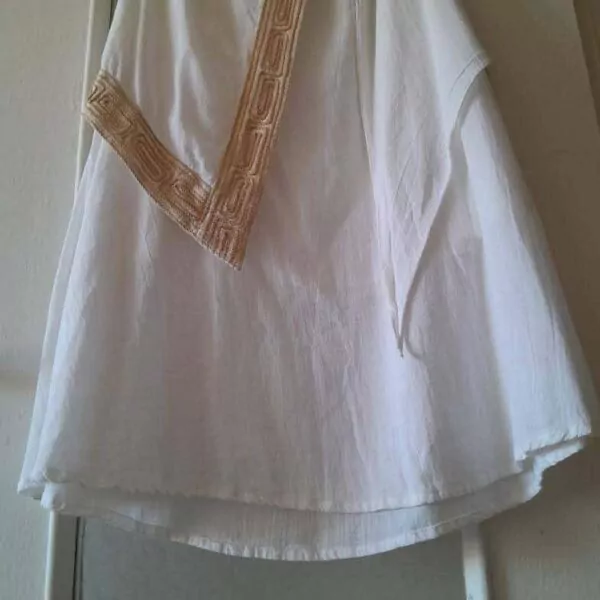 Jupe Trapèze En Coton Blanc Du Nil – Image 5
