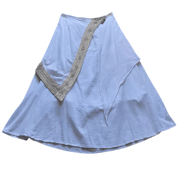 Jupe Trapèze En Coton Blanc Du Nil
