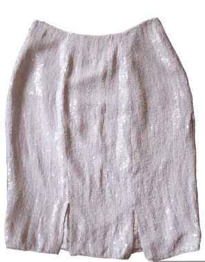 Jupe En Sequin 100% Soie Dupiré-Paris-Vintage