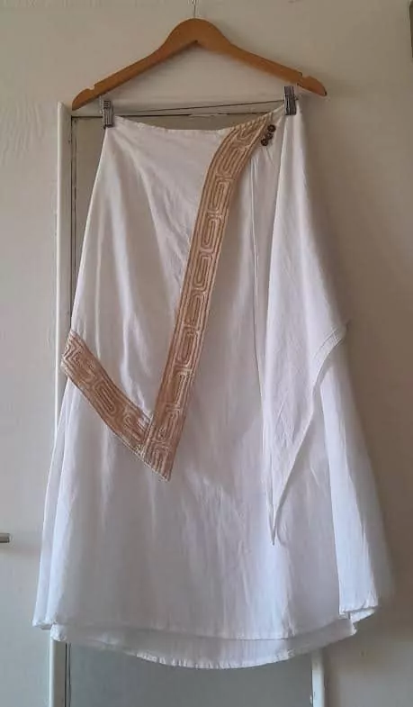 Jupe Trapèze En Coton Blanc Du Nil – Image 7